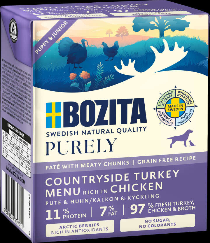 BOZITA Hunde-Nassfutter Purely Paté Puppy & Junior Pute